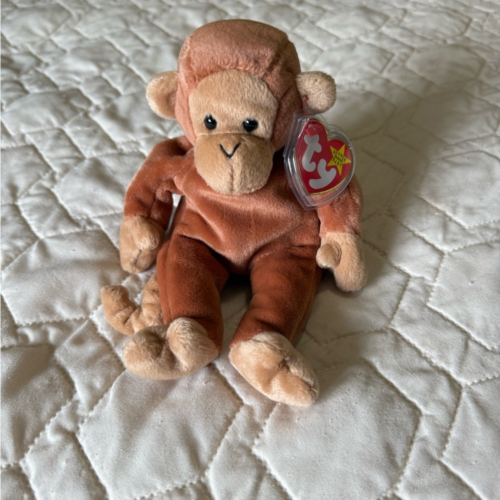 Ty Plush “Bongo” the Monkey - Soft Brown and Tan